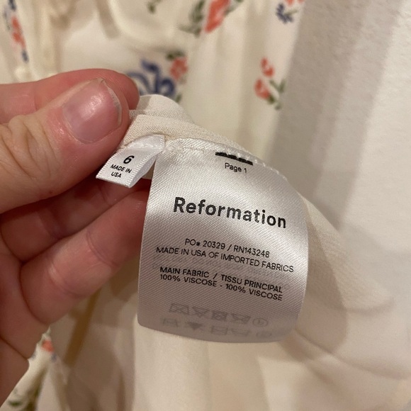 Reformation Jordy Dress Women's Size 6 Floral Spring Tea Party - Picture 4 of 5